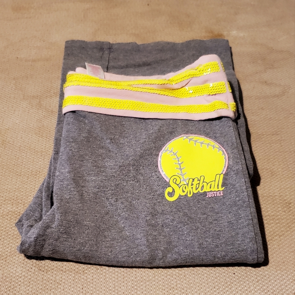 Justice Softball Yoga Pants